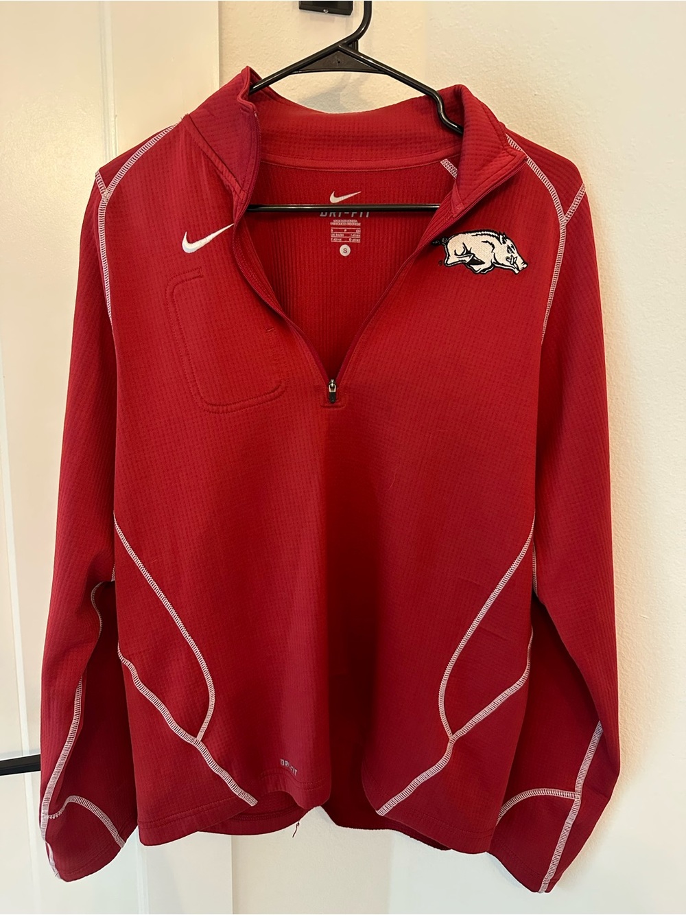 Nike Red Arkansas Razorbacks Quarter-Zip Pullover Sweatshirt